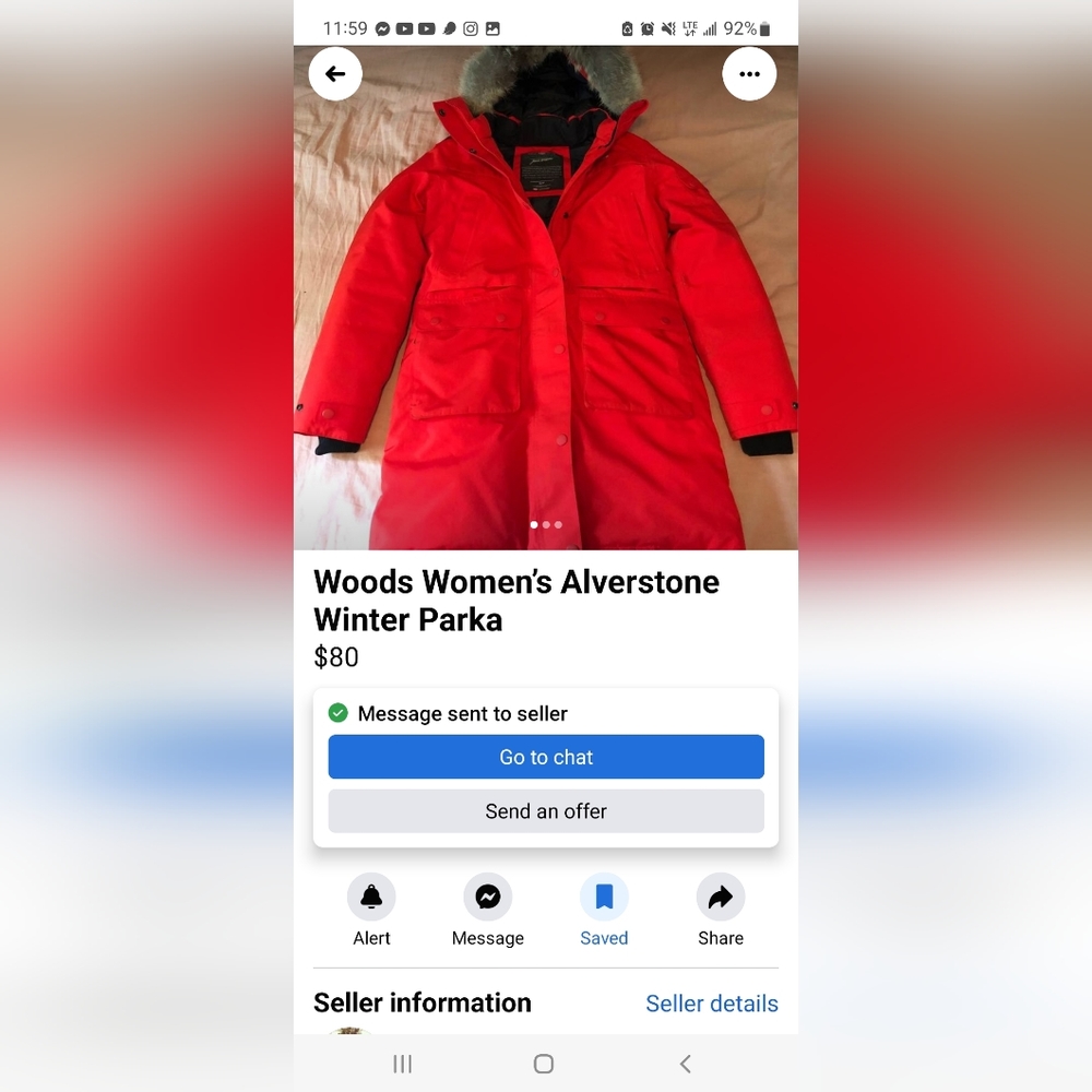 LOOKING FOR: WOODS women's parka size xs/small depending on style
